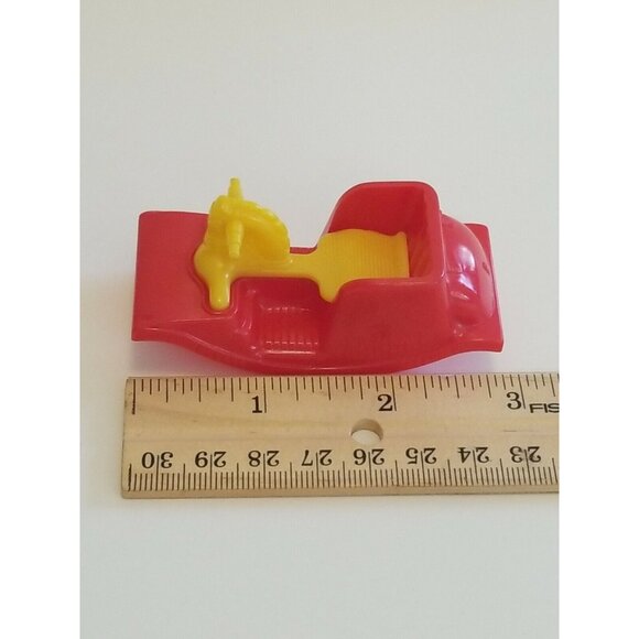 VTG ACME Thomas Toy Red Yellow Rocking Horse Dollhouse Miniature Plastic - Picture 7 of 9